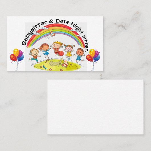 ベビーシッターとデートのナイトシッター 名刺 (正面/裏面)