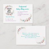 ベビーシッターと育児用名刺 名刺 (正面/裏面)