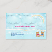 ベビーシッターと育児用名刺 名刺 (裏面)