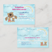 ベビーシッターと育児用名刺 名刺 (正面/裏面)
