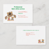 ベビーシッターと育児用名刺 名刺 (正面/裏面)