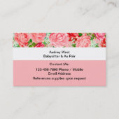 ベビーシッターとAuペアの名刺 名刺 (正面)