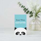 ベビーシッターのかわいいパンダの育児のベビーシッターをすること 名刺 (スタンド正面)
