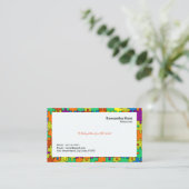 ベビーシッターのカラフルなジグソーパズルは名刺を縁どります 名刺 (スタンド正面)