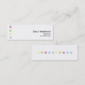 ベビーシッターのカラフルの正方形の名刺 スキニー名刺 (正面/裏面)