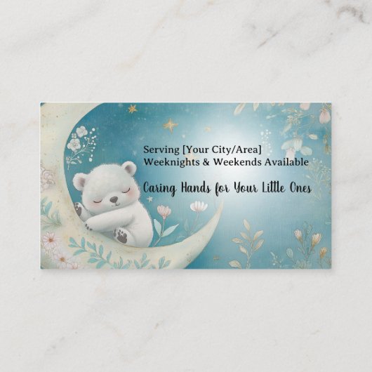 ベビーシッターのサービス,ベビーシッター,ナニー,育児 名刺 (裏面)