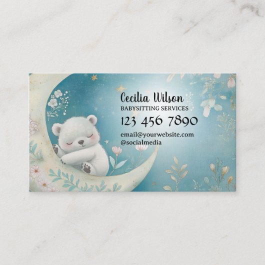 ベビーシッターのサービス,ベビーシッター,ナニー,育児 名刺 (正面)