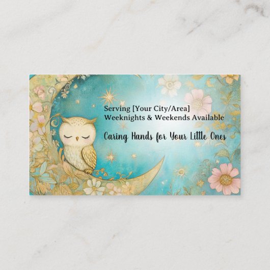 ベビーシッターのサービス,ベビーシッター,ナニー,育児 名刺 (裏面)