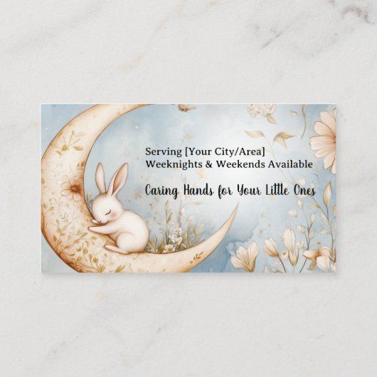 ベビーシッターのサービス,ベビーシッター,ナニー,育児 名刺 (裏面)