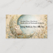 ベビーシッターのサービス,ベビーシッター,ナニー,育児 名刺 (裏面)