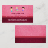 ベビーシッターのスローガン 名刺 (正面/裏面)