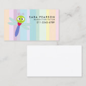 ベビーシッターのチューター気にチャイルドキュートドラゴンフライ 名刺 (正面/裏面)