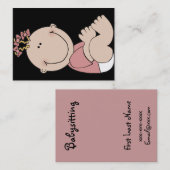 ベビーシッターのデザイン 名刺 (正面/裏面)