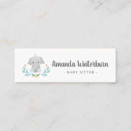 ベビーシッターのビジネスかわいいカード スキニー名刺