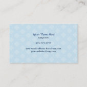 ベビーシッターのフクロウの名刺 名刺 (裏面)