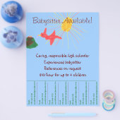 ベビーシッターのフライヤー – Sunshine Scene チラシ (シングル)