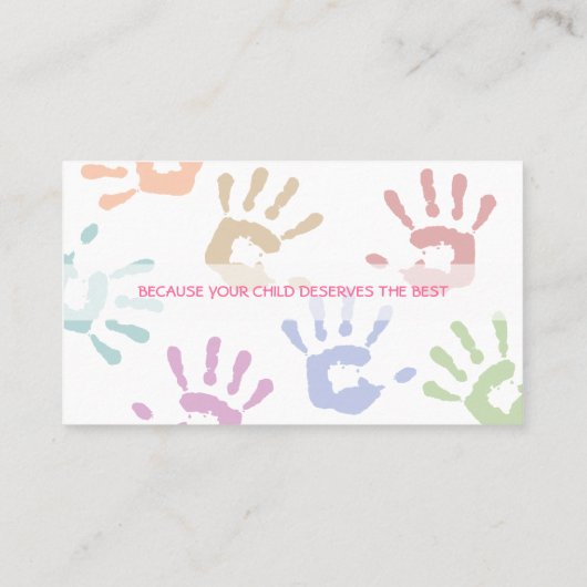 ベビーシッターの乳母の写真のパーソナライズな先生 名刺 (裏面)