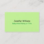 ベビーシッターの乳母の漫画の棒は男の子の女の子のベビーをからかいます 名刺 (裏面)