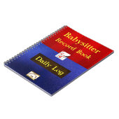 ベビーシッターの仕事のノート ノートブック (左側)