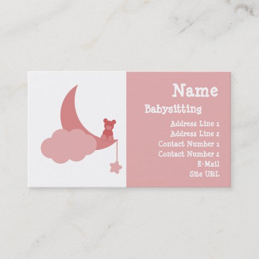 ベビーシッターの名刺 名刺 (正面)