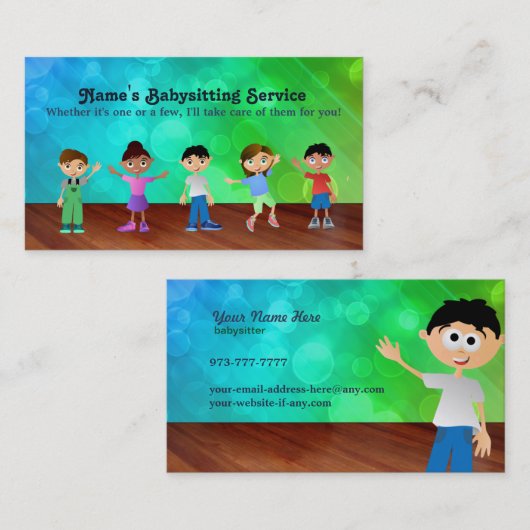 ベビーシッターの名刺 名刺 (正面/裏面)