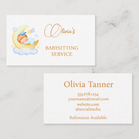 ベビーシッターの名刺 名刺 (正面/裏面)