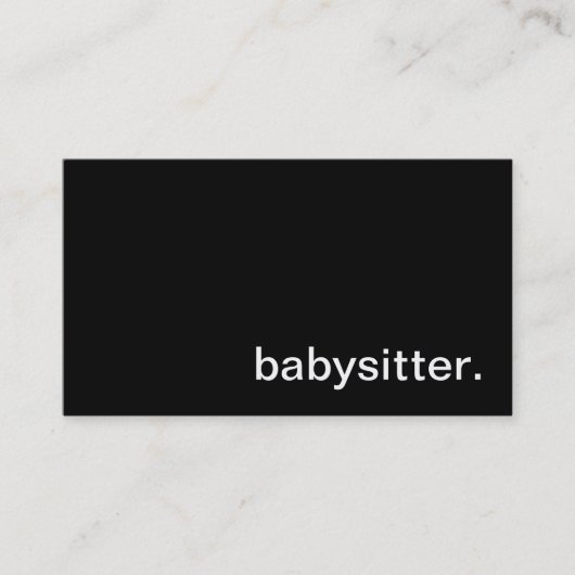 ベビーシッターの名刺 名刺 (正面)