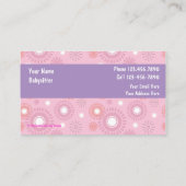 ベビーシッターの名刺 名刺 (裏面)