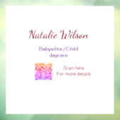 ベビーシッターの子供デイケアnanny追加の名前詳細q ウィンドウサイン (シート3)