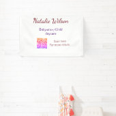 ベビーシッターの子供デイケアnanny追加の名前詳細q 横断幕 (インサイチュ)