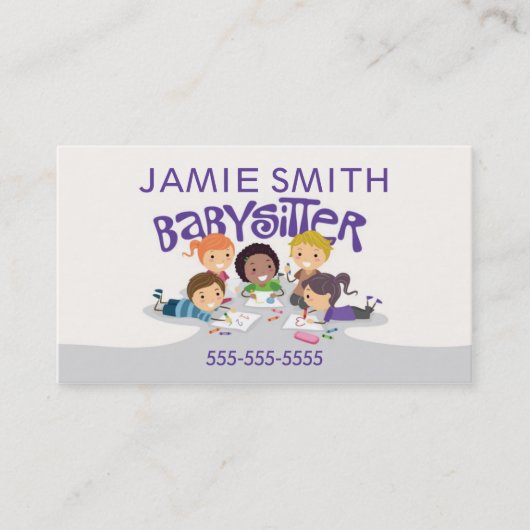 ベビーシッターの専門の名刺 名刺 (正面)