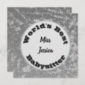 ベビーシッターの感謝マーリーシルバーありがとう (正面/裏面)