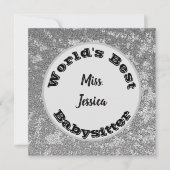 ベビーシッターの感謝マーリーシルバーありがとう (正面)