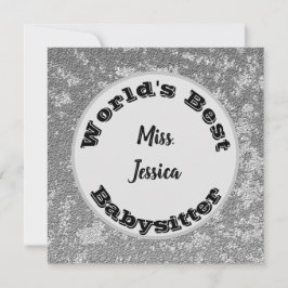 ベビーシッターの感謝マーリーシルバーありがとう