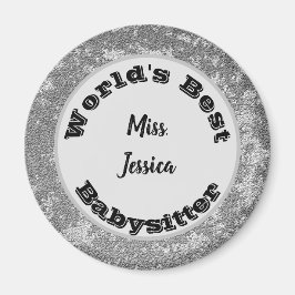 ベビーシッターの感謝マーリーシルバーありがとう マグネット