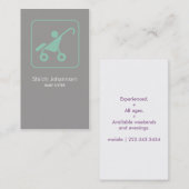 ベビーシッターま気にたはデイビジネスカード 名刺 (正面/裏面)