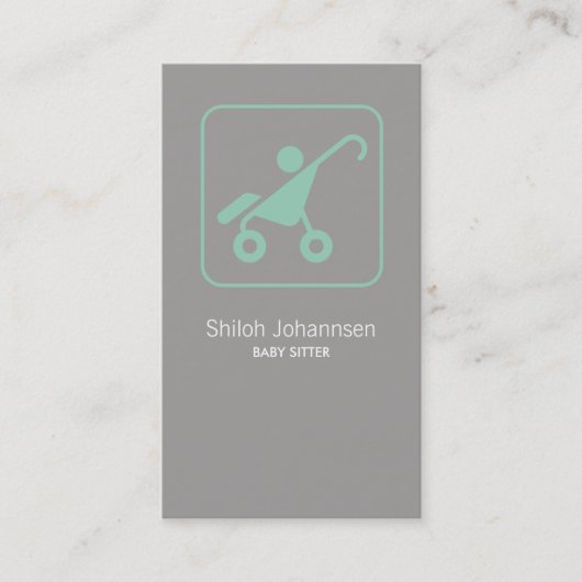 ベビーシッターま気にたはデイビジネスカード 名刺 (正面)