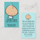 ベビーシッターをするか、または育児のカスタムな名刺 名刺 (正面/裏面)