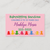ベビーシッターをするサービス 名刺 (正面)