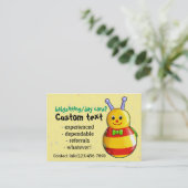 ベビーシッターをするデイケアの育児の名刺 名刺 (スタンド正面)