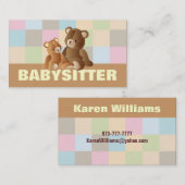 ベビーシッターをする名刺 名刺 (正面/裏面)