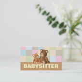 ベビーシッターをする名刺 名刺 (スタンド正面)