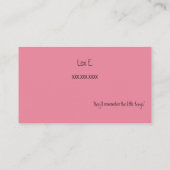 ベビーシッターをする名刺 名刺 (裏面)