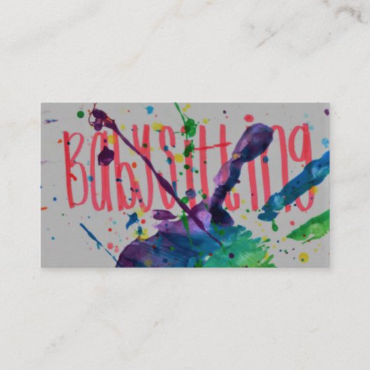 ベビーシッターをする名刺 名刺 (正面)