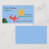 ベビーシッターをする名刺-日光場面 名刺 (正面/裏面)