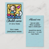 ベビーシッターをする育児の乳母の託児所 名刺 (正面/裏面)