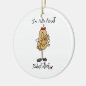 ベビーシッターをするTシャツおよびギフトについてのナット セラミックオーナメント (左)