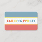 ベビーシッターカスタムQR 名刺 (正面)