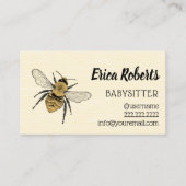 ベビーシッターカワイト蜂蜜ベビーシッター育児 名刺 (正面)