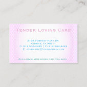 ベビーシッターサービス 名刺 (裏面)